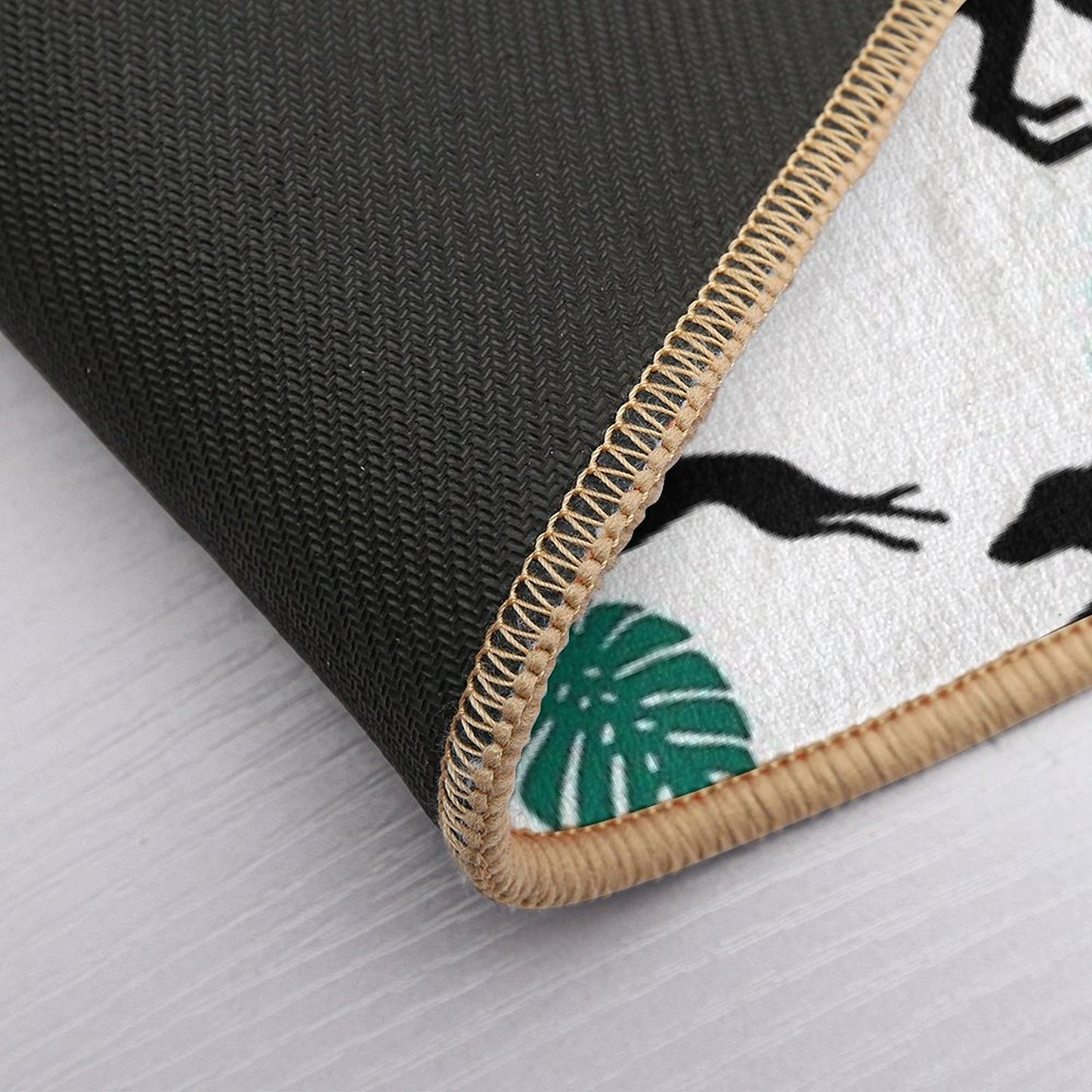 Greyt Greyhound Monstera Jumble on White  Versatile Bath Mat