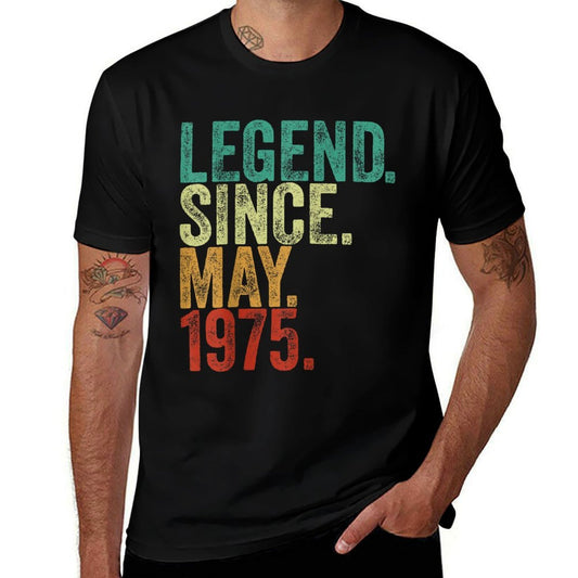 50 Years Old Legend Since May 1975 50th Birthday  Moisture-wicking T-Shirt