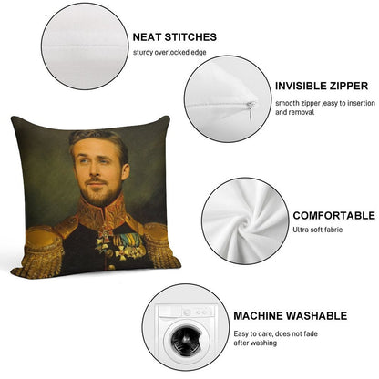 Ryan Gosling Soft Fade-Resistant Throw Pillow