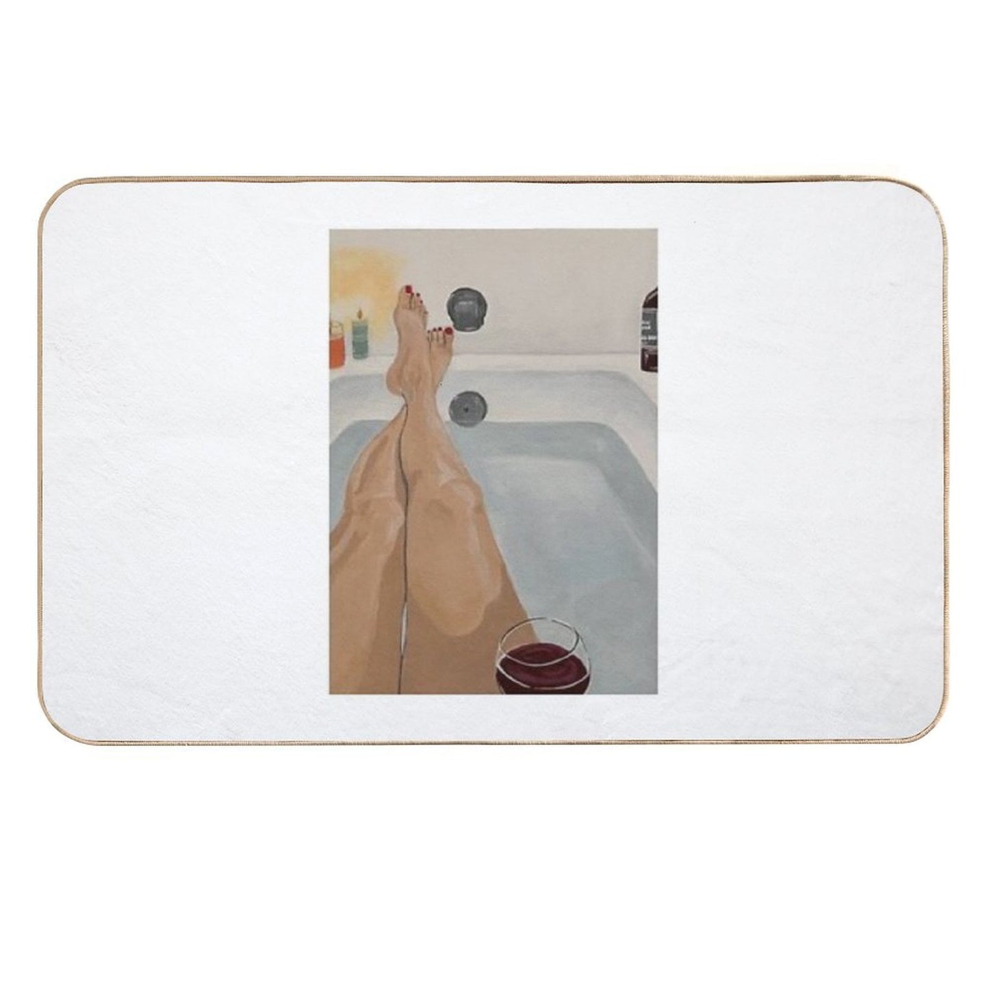 Everything Is Fine with Wine And A Bath  Easy Maintenance Bath Mat