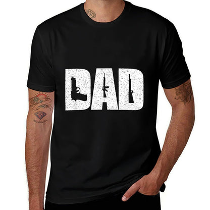 DAD And Guns Collection Vintage  Tagless Design T-Shirt