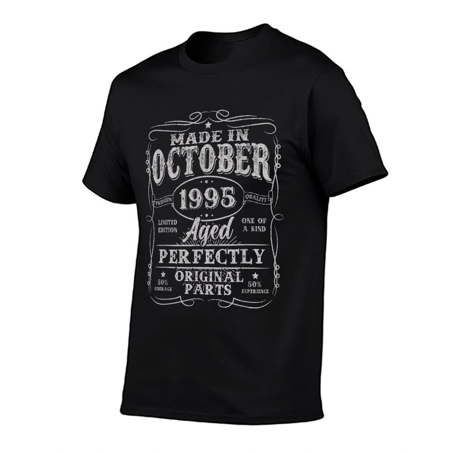 30 Years Old Made In October 1995 Vintage 30th Birthday Men  Slim-fit Cut T-Shirt