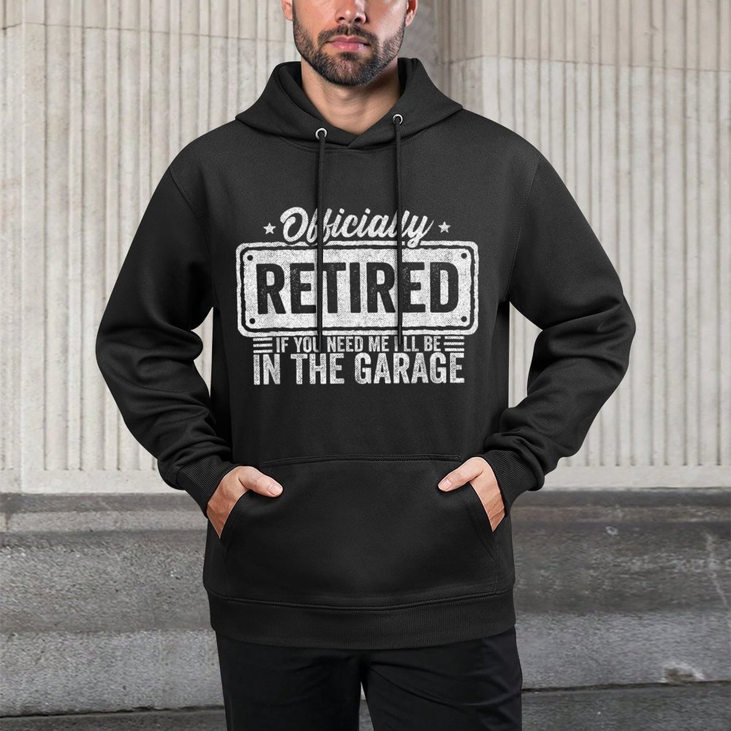 Funny Retirement - Officially Retired Dad - Retired Husband Relaxed Fit Hoodie