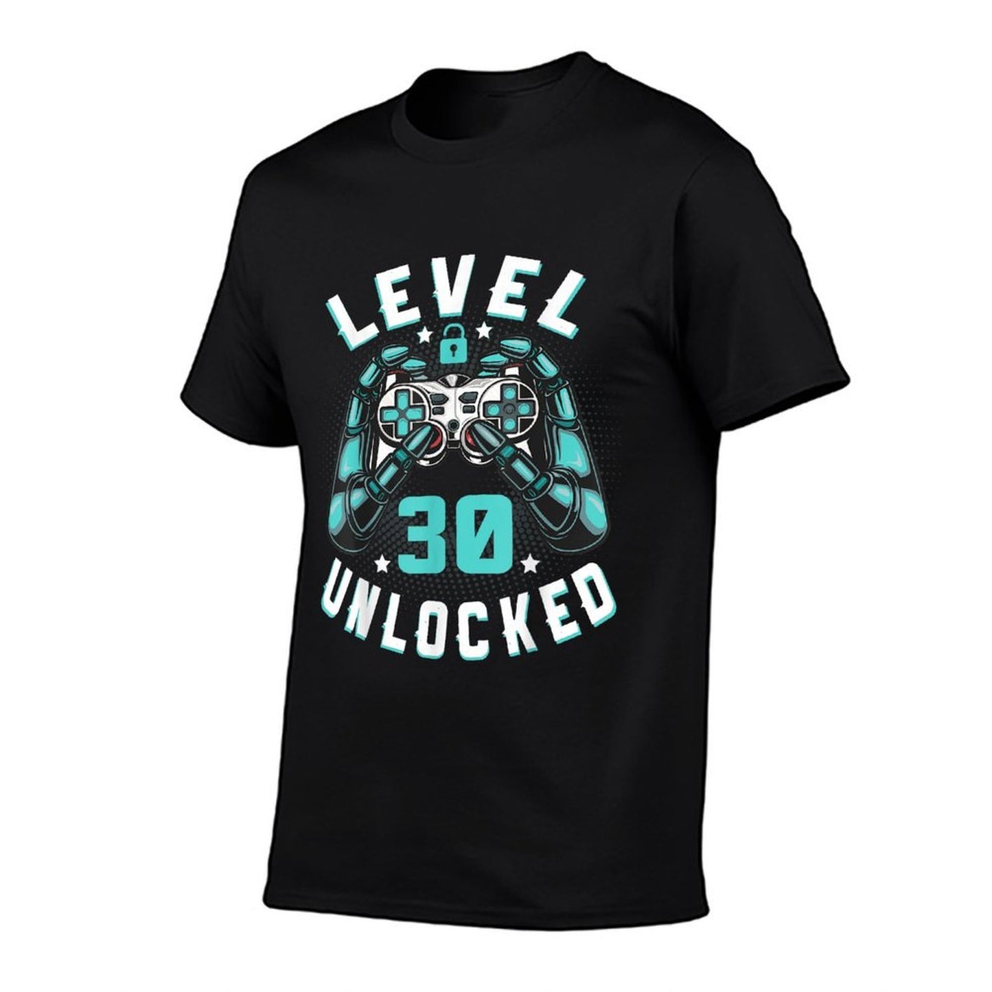 Level 30 Unlocked Birthday Shirt Gamer Awesome 30th Birthday  Summer-ready Fabric T-Shirt