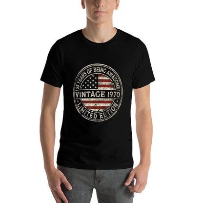 55th Birthday Vintage 1970 Limited Edition American  High-quality Stitching T-Shirt