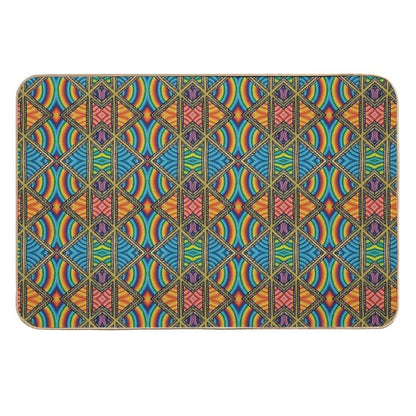 Technicolor Kaleidoscope  Easy To Clean Bath Mat