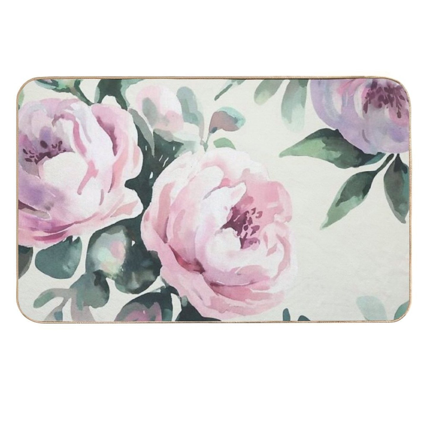 Charming Watercolor Tulips  Anti-Trip Bath Mat