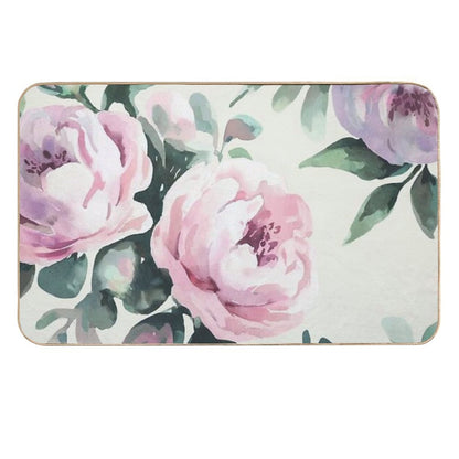 Charming Watercolor Tulips  Anti-Trip Bath Mat