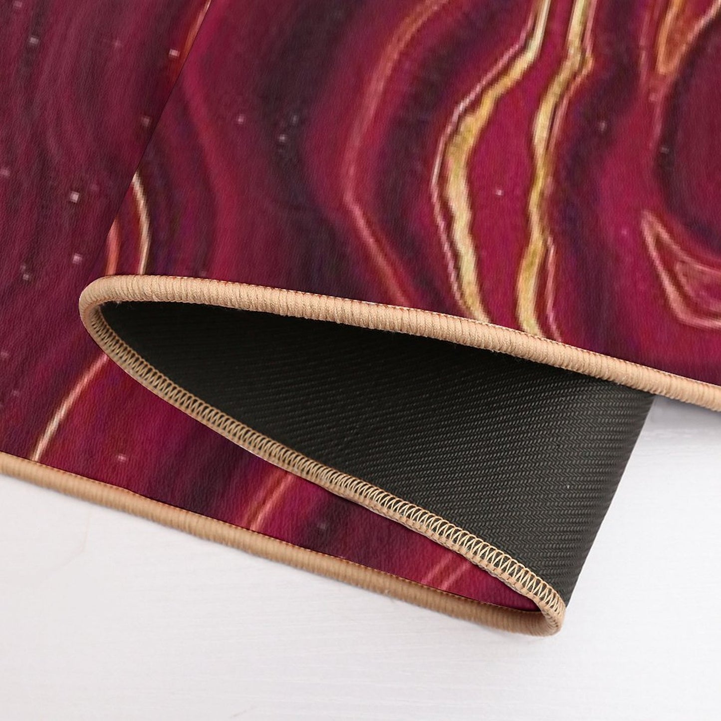 Red Agate Texture 01  Easy To Clean Bath Mat