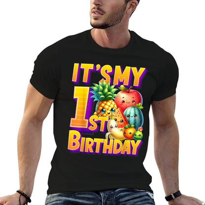 Fruit Birthday 1 Year Old Boy Girl Its My 1st Birthday Fruit  Vintage-inspired T-Shirt