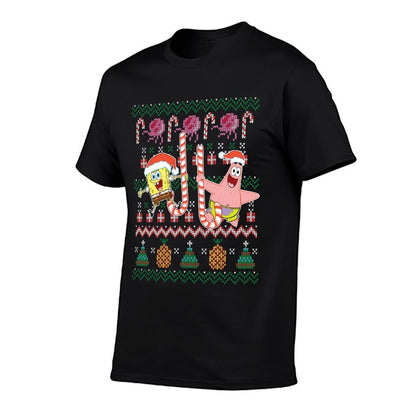 Spongebob And Patrick Star Ugly Xmas Sweater  Relaxed-fit T-Shirt