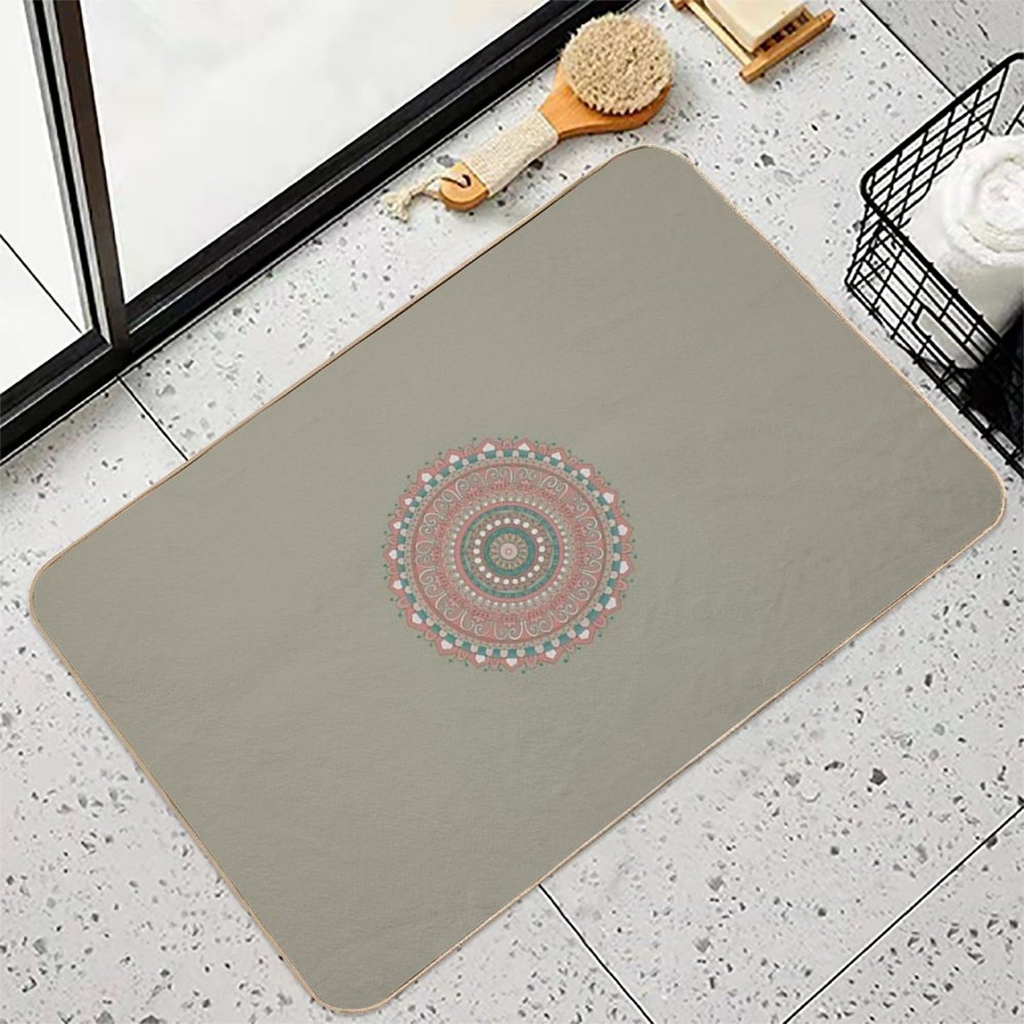 Mandala Art  Fade-Resistant Bath Mat