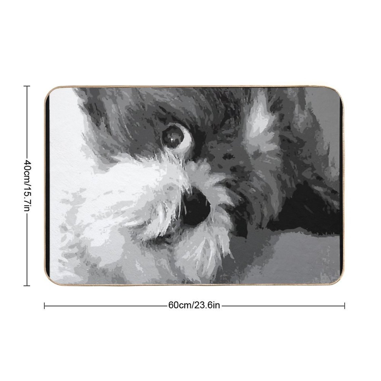 Say What Cute Shih Tzu Dog Art  Anti-Trip Bath Mat