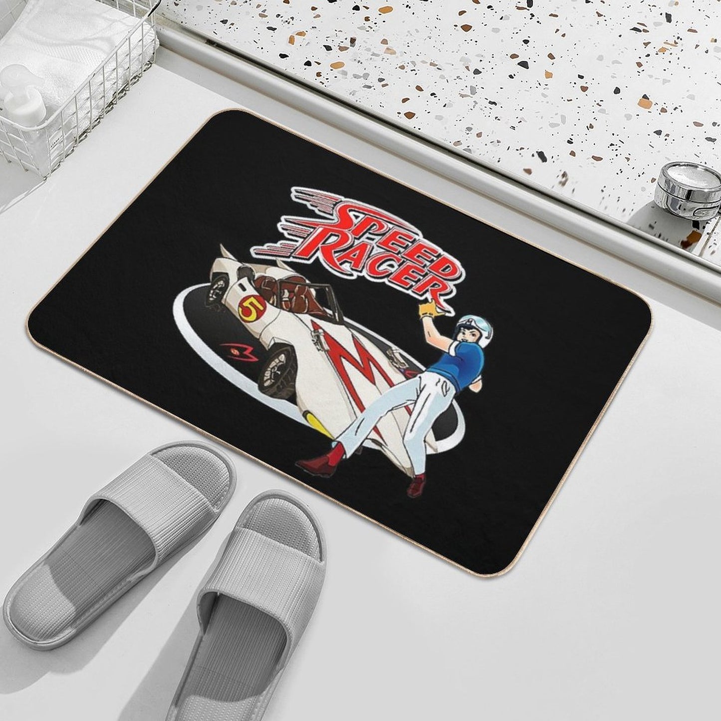 Speed Racer Go Speed Racer Go Go!!!  Long-Lasting Bath Mat
