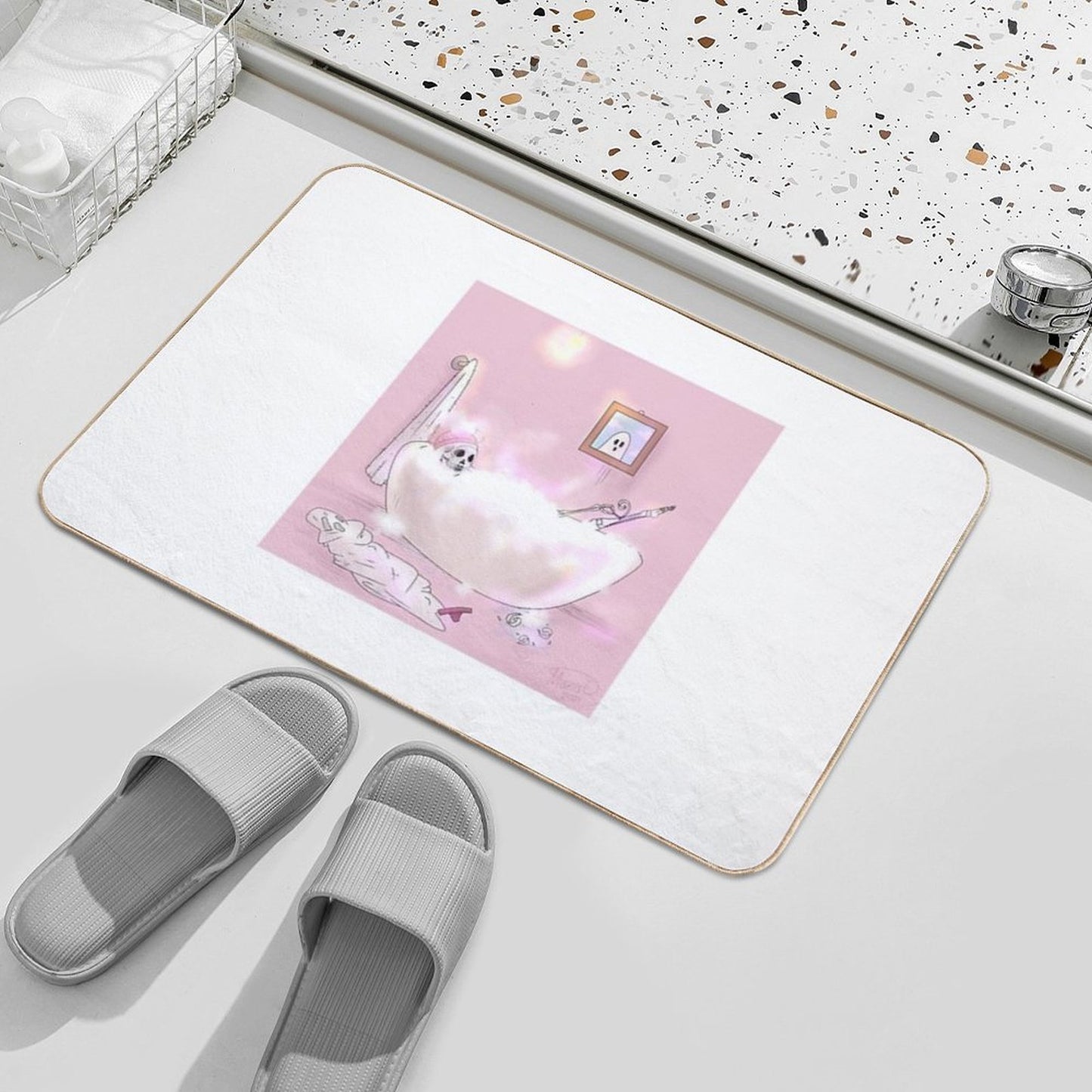 Ghost's SpaDay  Repositionable Bath Mat
