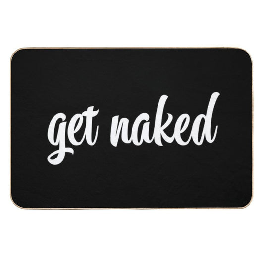 Get Naked Black  Slip-Resistant Bath Mat