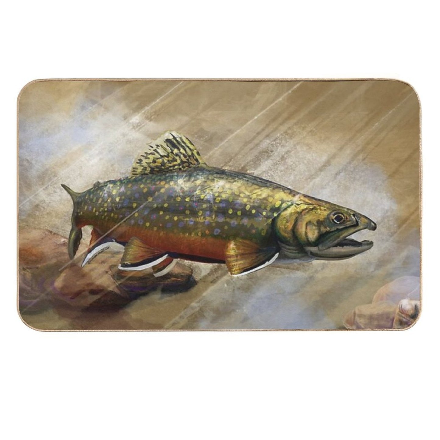 The Native Brook Trout Art  Versatile Bath Mat