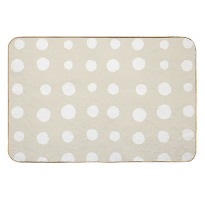 Irregular Abstract Retro Modern Dots Or Blobs Circle Pattern  Repositionable Bath Mat