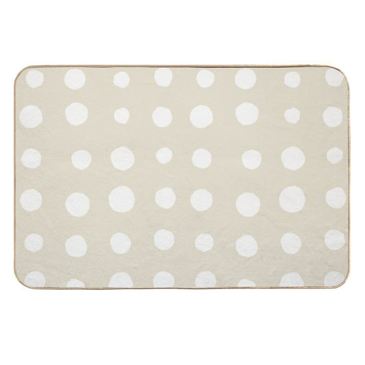 Irregular Abstract Retro Modern Dots Or Blobs Circle Pattern  Repositionable Bath Mat