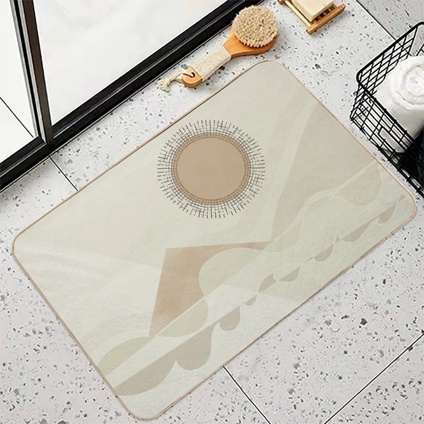 NUDE TROPICS (Series 02V1)- Tropical  Easy To Clean Bath Mat