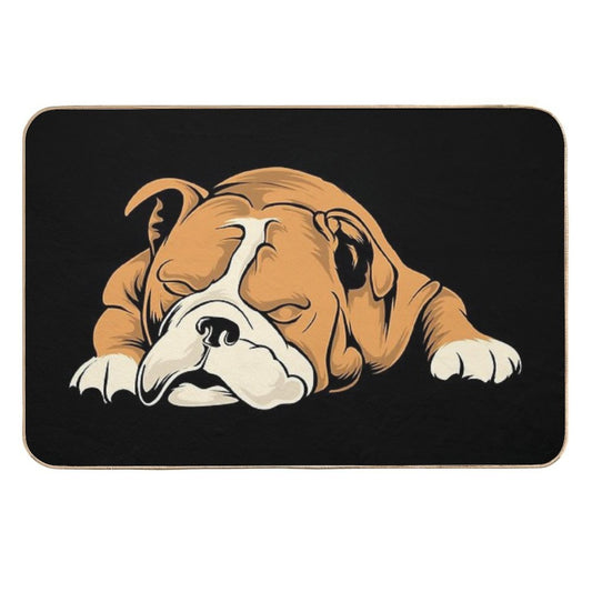 English Bulldog  Repositionable Bath Mat