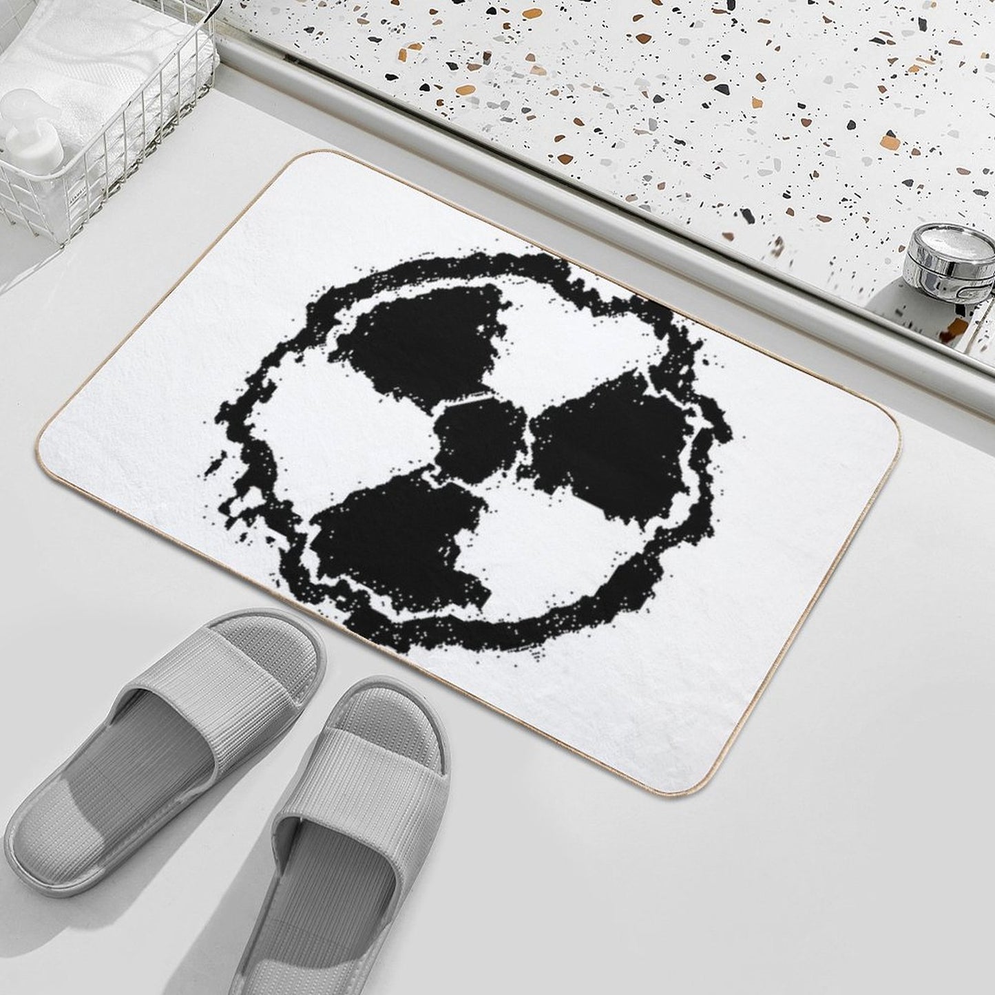Toxic Hazard Embled  Anti-Trip Bath Mat