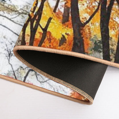 Autumn Trees 2. Watercolor Painting  Eco-Friendly Bath Mat