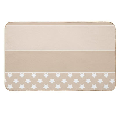 Beige White Set  High-Traffic Bath Mat