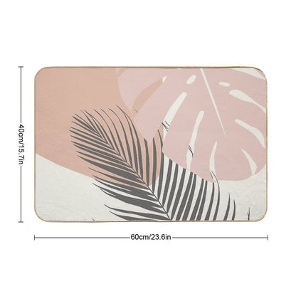 Minimal Monstera Palm Finesse #4 #tropical #decor #art Durable Bath Mat