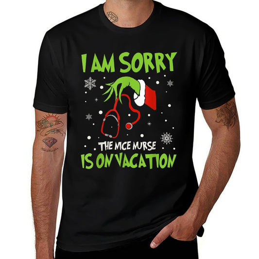 Christmas I Am Sorry The Nice Nurse Is On Vacation  Vintage-inspired T-Shirt