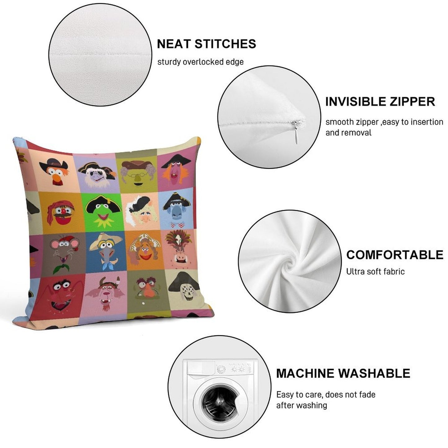 Treasure Island Pirates Soft Durable Construction Throw Pillow