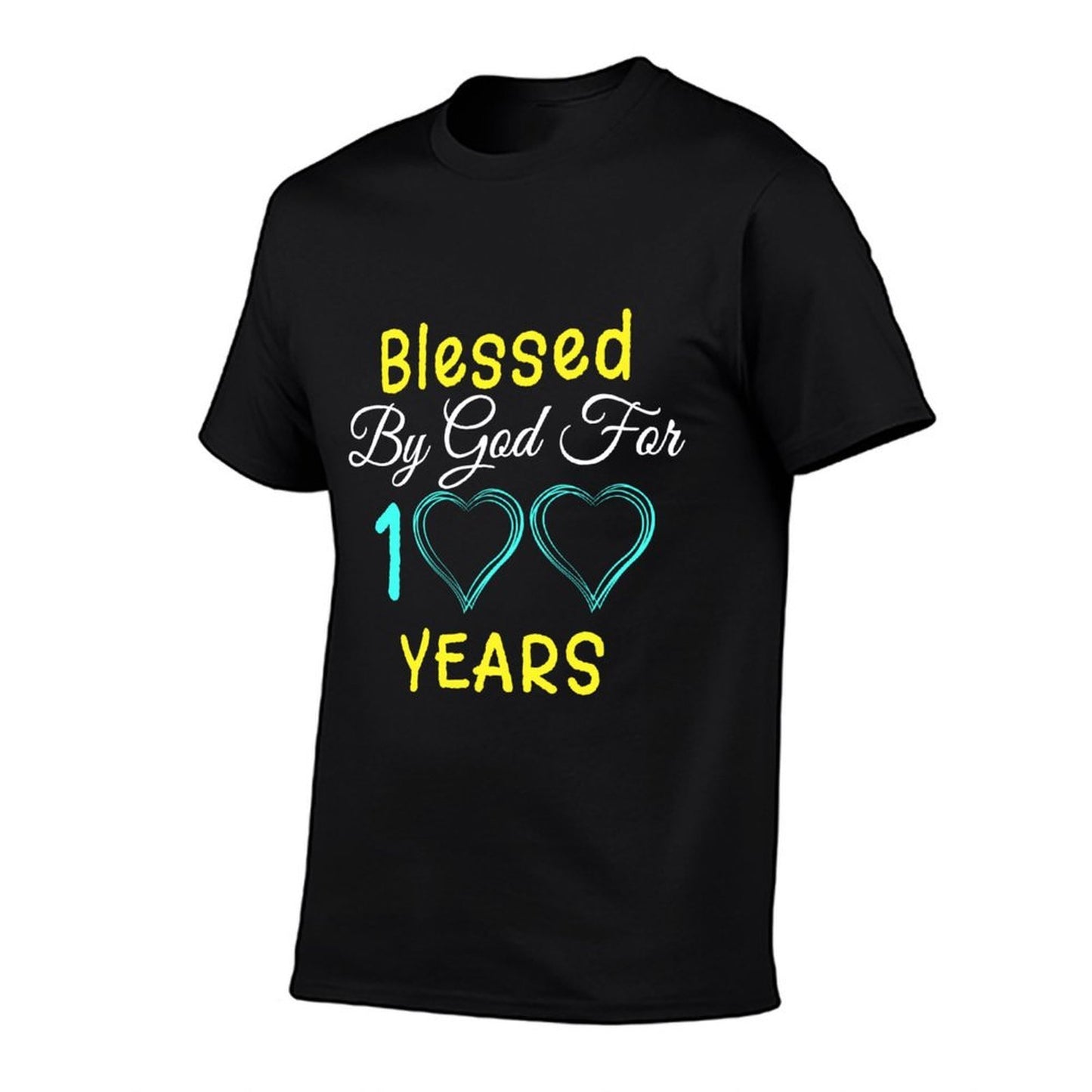 Blessed By God For 100 Years Happy 100th Birthday Gift  Oversized Silhouette T-Shirt