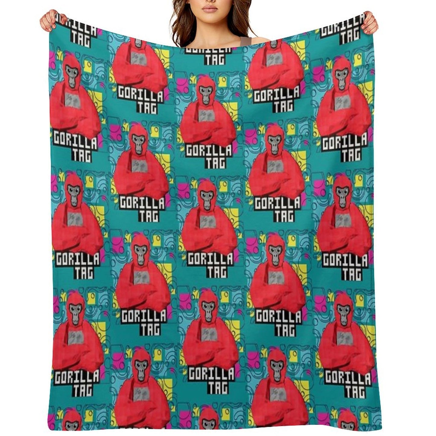 Gorilla Tag Cools Red 4 Compact Throw Blanket