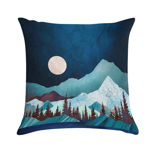 Moon Bay Soft Short Plush Fabric Throw Pillow