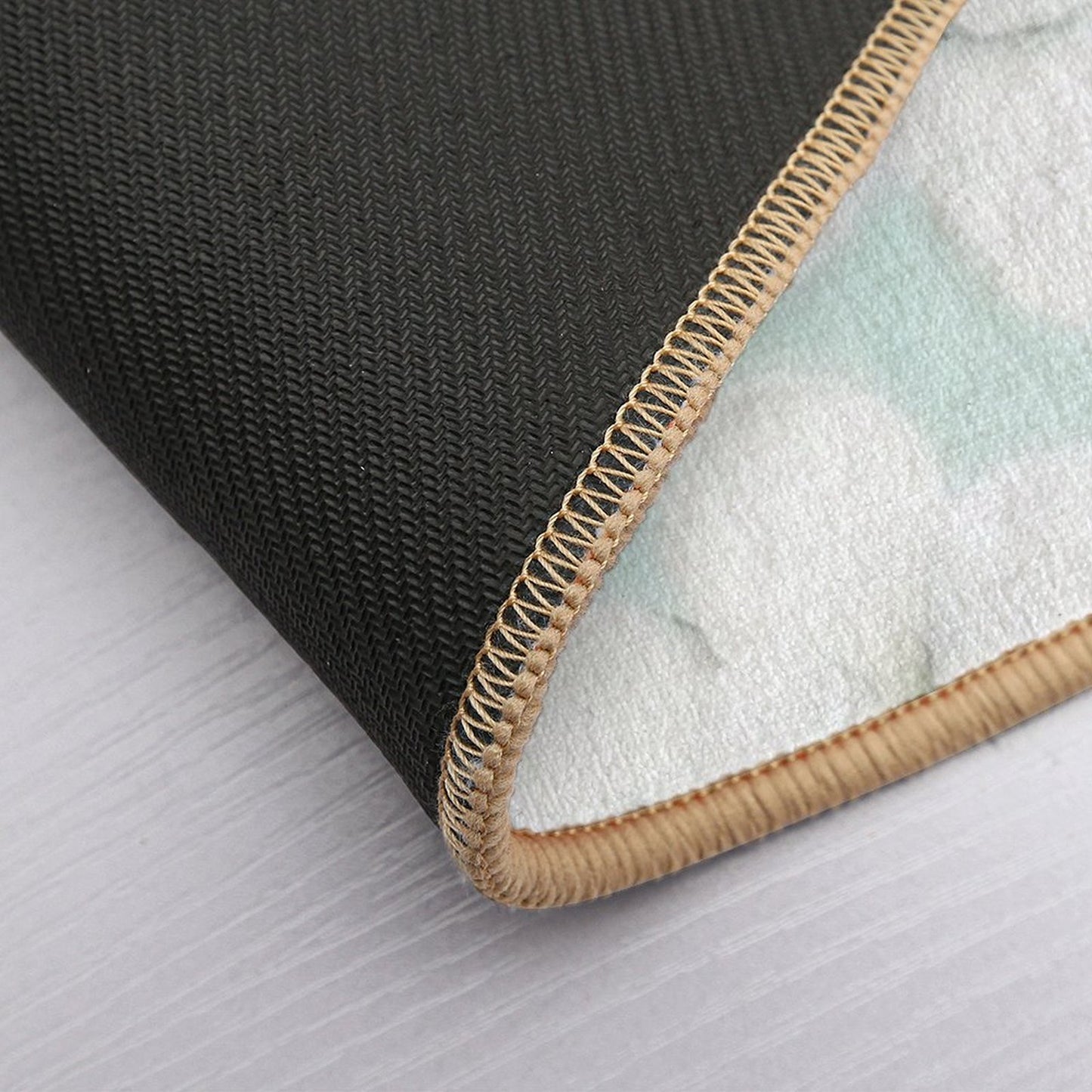 Vintage Magnolias Mint Botanical Garden Pattern  Fade-Resistant Bath Mat