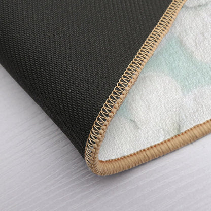 Vintage Magnolias Mint Botanical Garden Pattern  Fade-Resistant Bath Mat