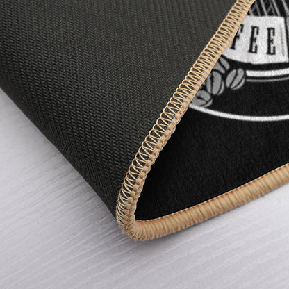 Cawfee Time Crow in White by Sabtastic  Anti-Trip Bath Mat