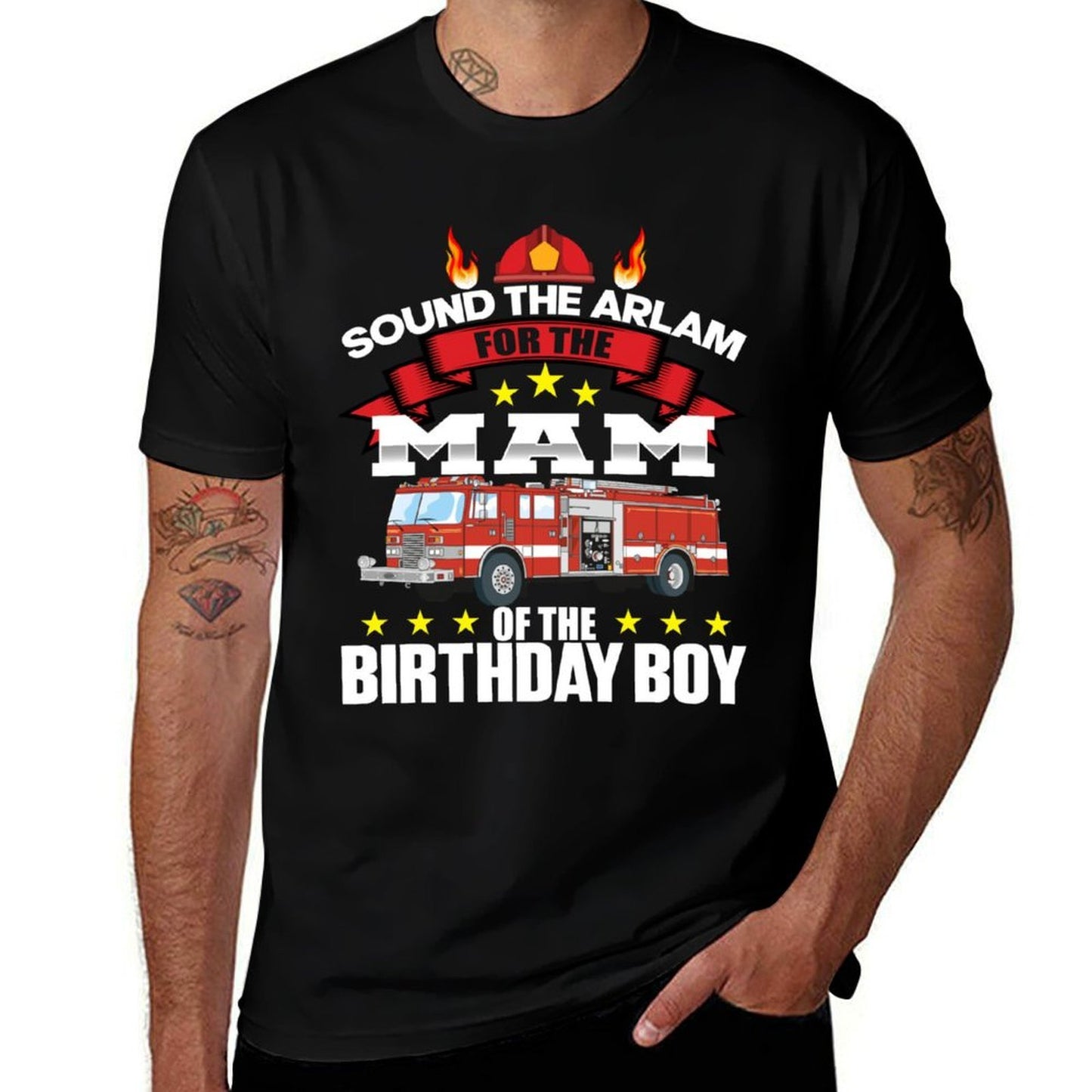 Mam - Mam Of The Birthday Boy  Fade-proof Color T-Shirt