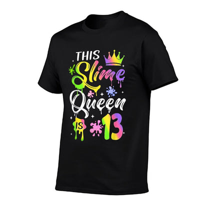 This Slime Queen Is 13 Year Old Birthday 13th Girl Party  Moisture-wicking T-Shirt