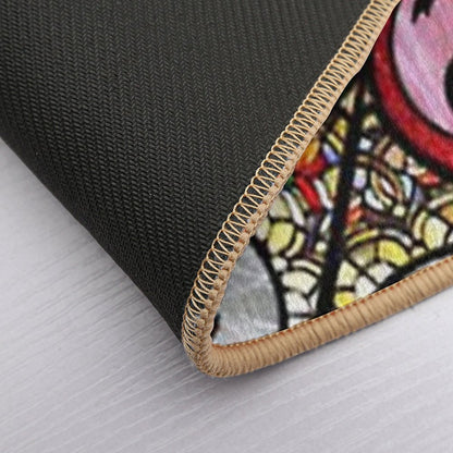 Vintage MTG Stained Glass Art  Dirt-Trapping Bath Mat