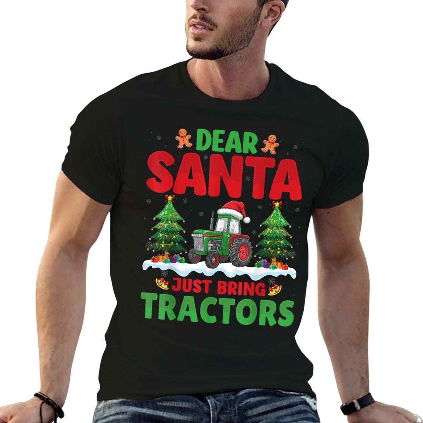 Dear Santa Just Bring Tractors - Farming Tractor Christmas  Vintage-inspired T-Shirt