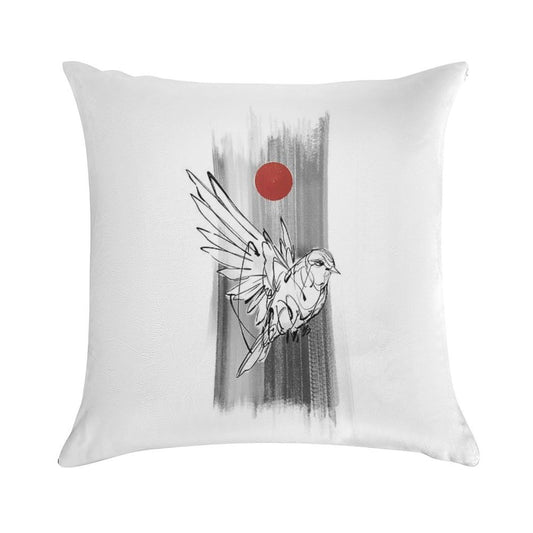 Flow of Life Red Edition Soft Skin-Friendly Throw Pillow