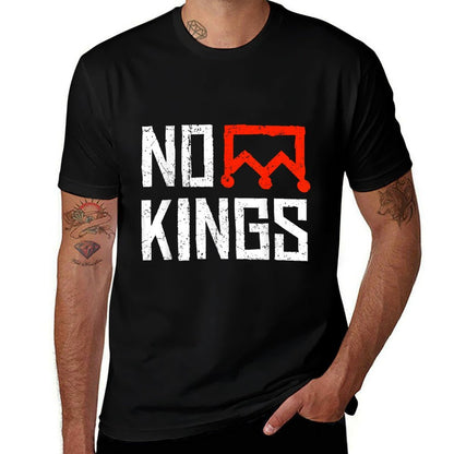 No Kings Protest Symbolic Sign  Wrinkle-resistant T-Shirt
