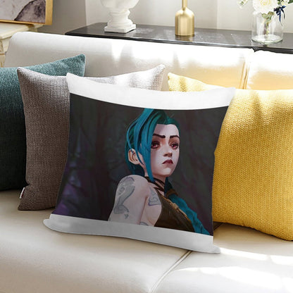 Jinx - Arcane Soft Hidden Zipper Throw Pillow