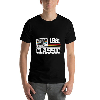Vintage 1981 Classic,40th Birthday Gift Idea, for Men, Women  Slim-fit Cut T-Shirt