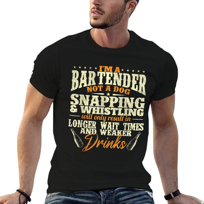 I'm A Bartender Not A Dog - Tapster Bartending Bar Pub Owner  Trendy Pattern T-Shirt
