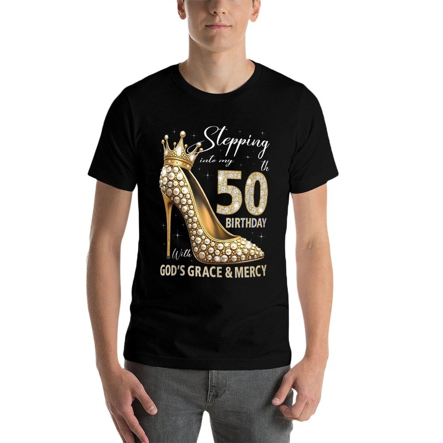 Stepping Into My 50th Birthday With God's Grace & Mercy  Classic T-Shirt