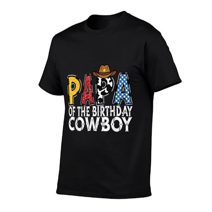 Papa 1st Birthday Cowboy Western Papa Birthday Boy  Relaxed-fit T-Shirt