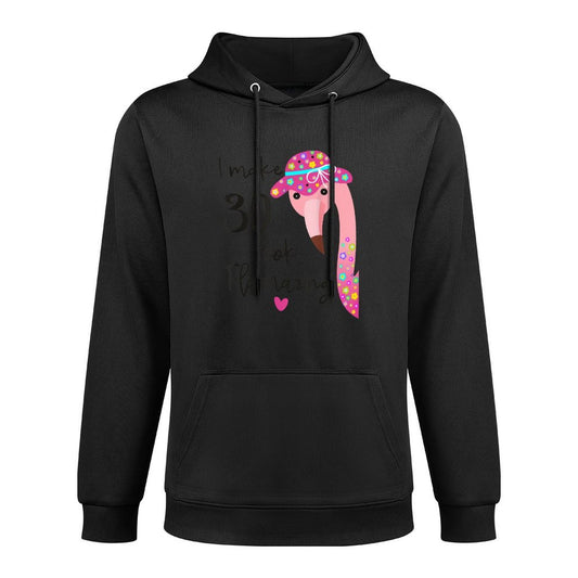 Funny Flamingo 30th Birthday for 30 Years Old Thirty Relaxed Fit Hoodie