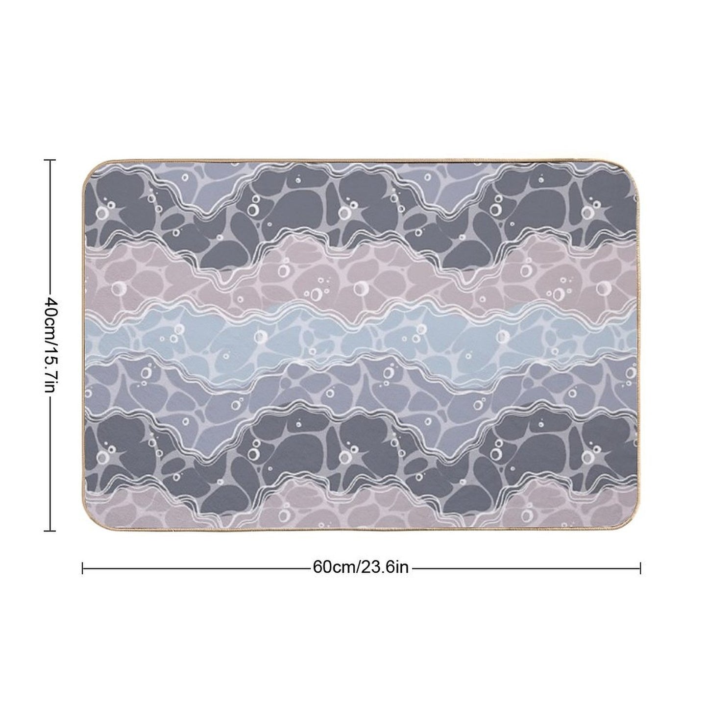 Pastel Sea Pattern  Dirt-Trapping Bath Mat